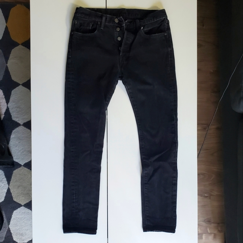 Black Levi's 501 Skinny Jeans